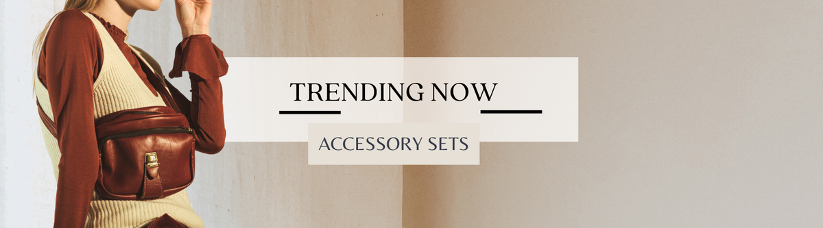 Trend Setter | Womens Animal Print Belts & Cowhide Purse Accessory Set