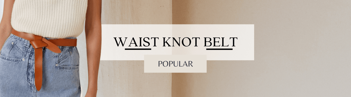 Women's Genuine Leather Knot Waist Belt