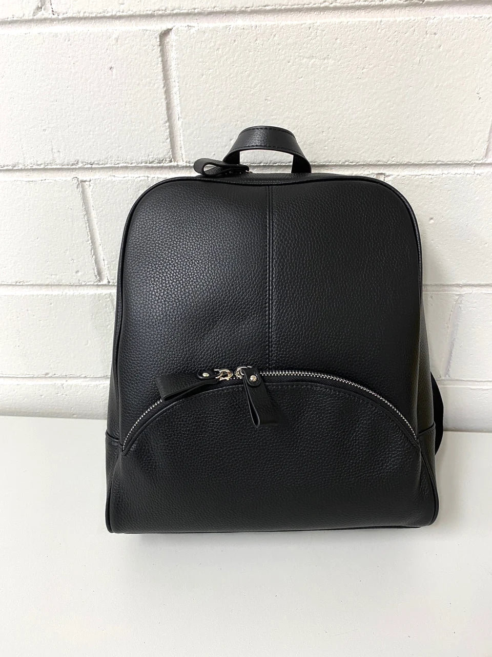 Kingscliff Black Premium Genuine Leather Backpack | AddisonRoad