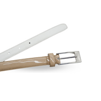 Lacey Nude white belts for women
