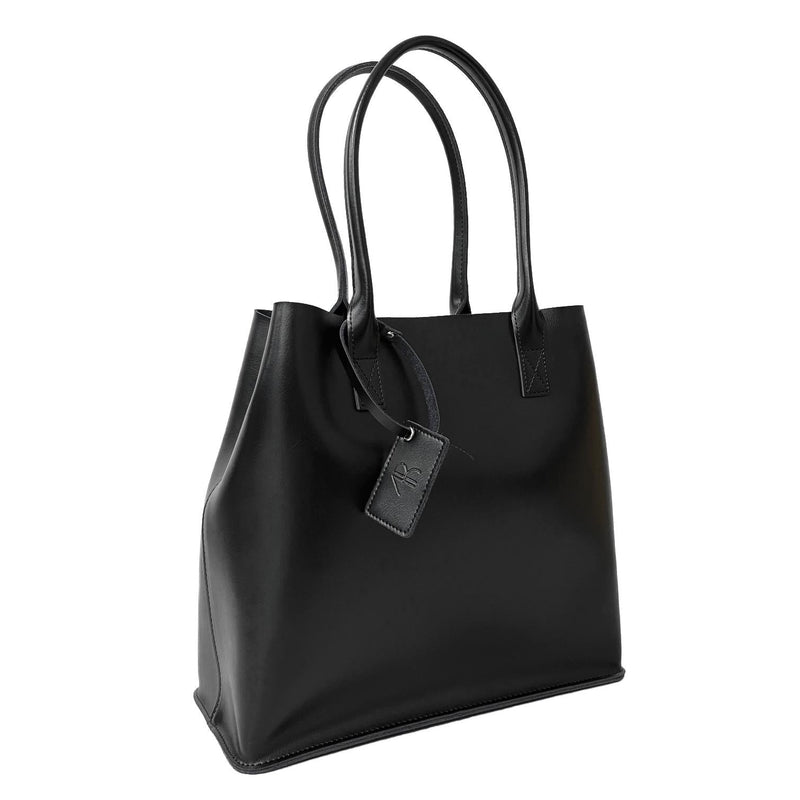 BIRCHGROVE - Women's Black Genuine Leather Tote Bag freeshipping - AddisonRoad