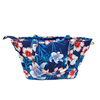 CALOUNDRA - Women's Blue Colorful Flower Tote Bag freeshipping - BeltNBags