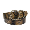 TOWNSVILLE - Womens Snake Skin Double Ring Genuine Leather Belt Womens Belt Addison Road