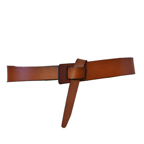 SEAFORTH - Women's Tan Genuine Leather Knot Belt Belts Addison Road