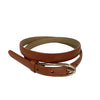 INGRID - Women's Brown Genuine Leather Skinny Belt -  Addison Road