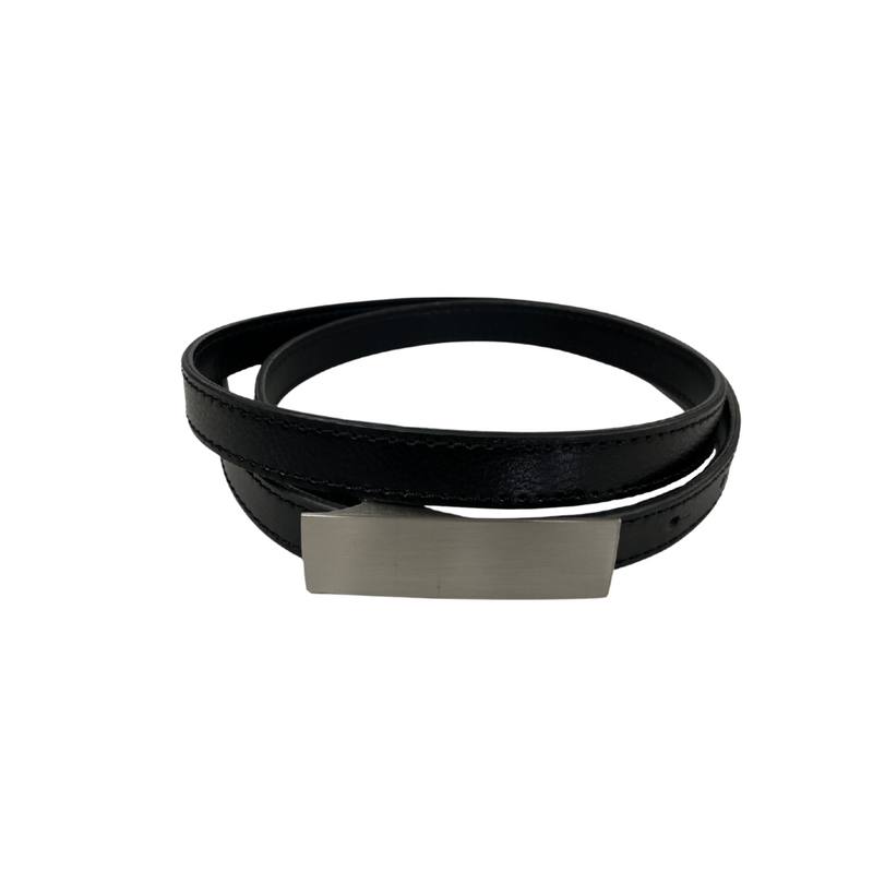 KIMBERLY - Women's Black Matte Genuine Leather Belt -  Addison Road