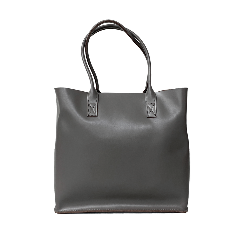 BIRCHGROVE - Women's Grey Genuine Leather Tote Bag freeshipping - AddisonRoad