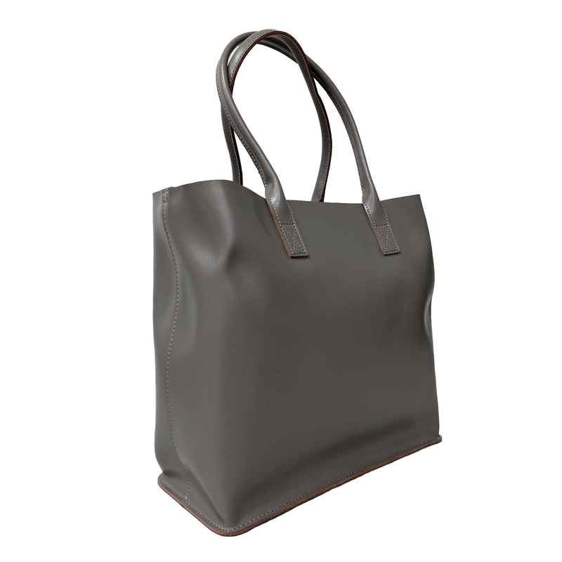 BIRCHGROVE - Women's Grey Genuine Leather Tote Bag Bag Addison Road