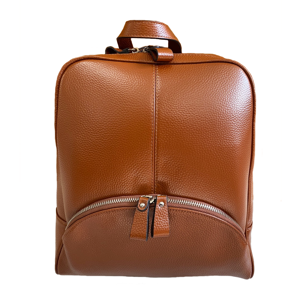 KINGSCLIFF - Tan Premium Genuine Leather Backpack Womens Bag Addison Road