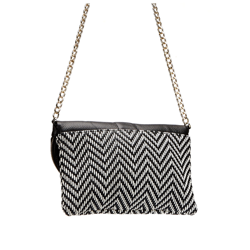 CHISWICK - Addison Road Black & White Weave Crossbody Bag Bag Addison Road