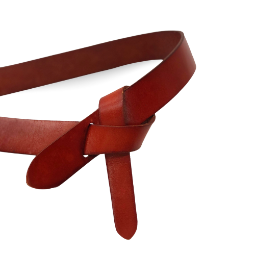 ROCKDALE - Women's Tan Genuine Leather Knot Belt