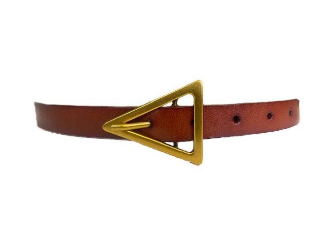 SUNBURY -  Tan Genuine Leather Belt with Triangle Buckle  - Addison Road