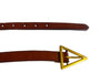 SUNBURY -  Tan Genuine Leather Belt with Triangle Buckle  - Addison Road