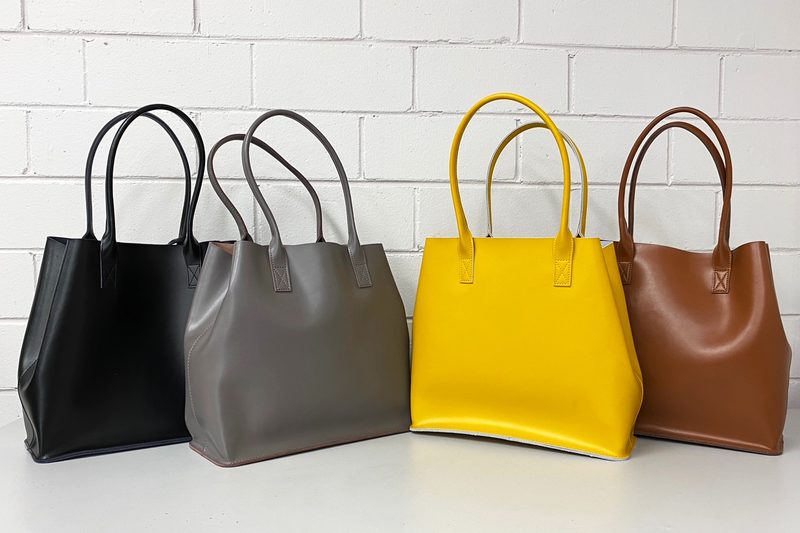 BIRCHGROVE - Women's Grey Genuine Leather Tote Bag Bag Addison Road
