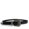 CAMDEN - Addison Road Black Leather Belt with Floral Western Buckle Belts Addison Road