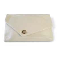 Centennial Park - White Leather Evening Clutch Envelope Bag Bag Addison Road
