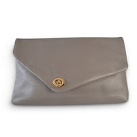 Centennial Park - Grey Leather Evening Clutch Envelope Bag Bag Addison Road