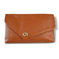 Centennial Park - Tan Leather Evening Clutch Envelope Bag Bag Addison Road