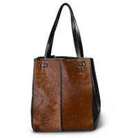 TOORAK -  Tan Luxury Leather Hero Calfhair Tote Bag Bag Addison Road