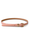 Queens Park - Womens Skinny Pink Patent Leather Belt with Gold Buckle Belts Addison Road