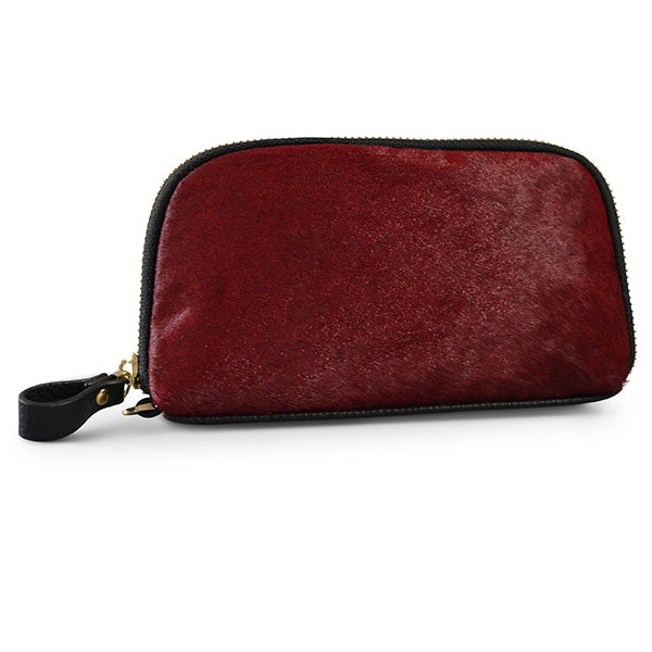 CARMICHAEL - Ladies Red Cowhide Leather Wristlet Cardholder Wallet Wallets Addison Road