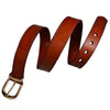POINT PIPER - Addison Road Tan Genuine Leather Belt with Gold Buckle Belts Addison Road