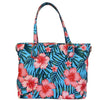 CALOUNDRA - Women's Pink and Blue Flower Tote Bag freeshipping - BeltNBags