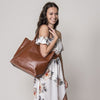 BIRCHGROVE - Women's Tan Genuine Leather Tote Bag Bag Addison Road