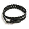 CAROL - Womens Black Genuine Leather Plaited Belt  - AddisonRoad