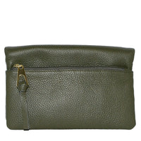 CREMORNE - Ladies Green Leather Fold Wallet Purse with Gold Hardware Wallets Addison Road