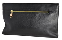 Centennial Park - Black Leather Evening Clutch Envelope Bag Bag Addison Road