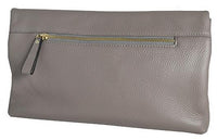 Centennial Park - Grey Leather Evening Clutch Envelope Bag Bag Addison Road