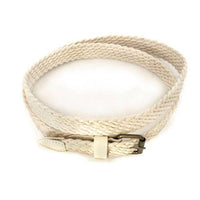 DANNY - Casual Cream Cotton Webbing Belt  - Belt N Bags