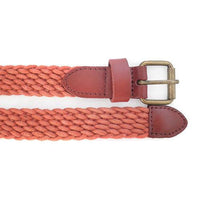 DANNY - Casual Rust Cotton Webbing Belt  - Belt N Bags