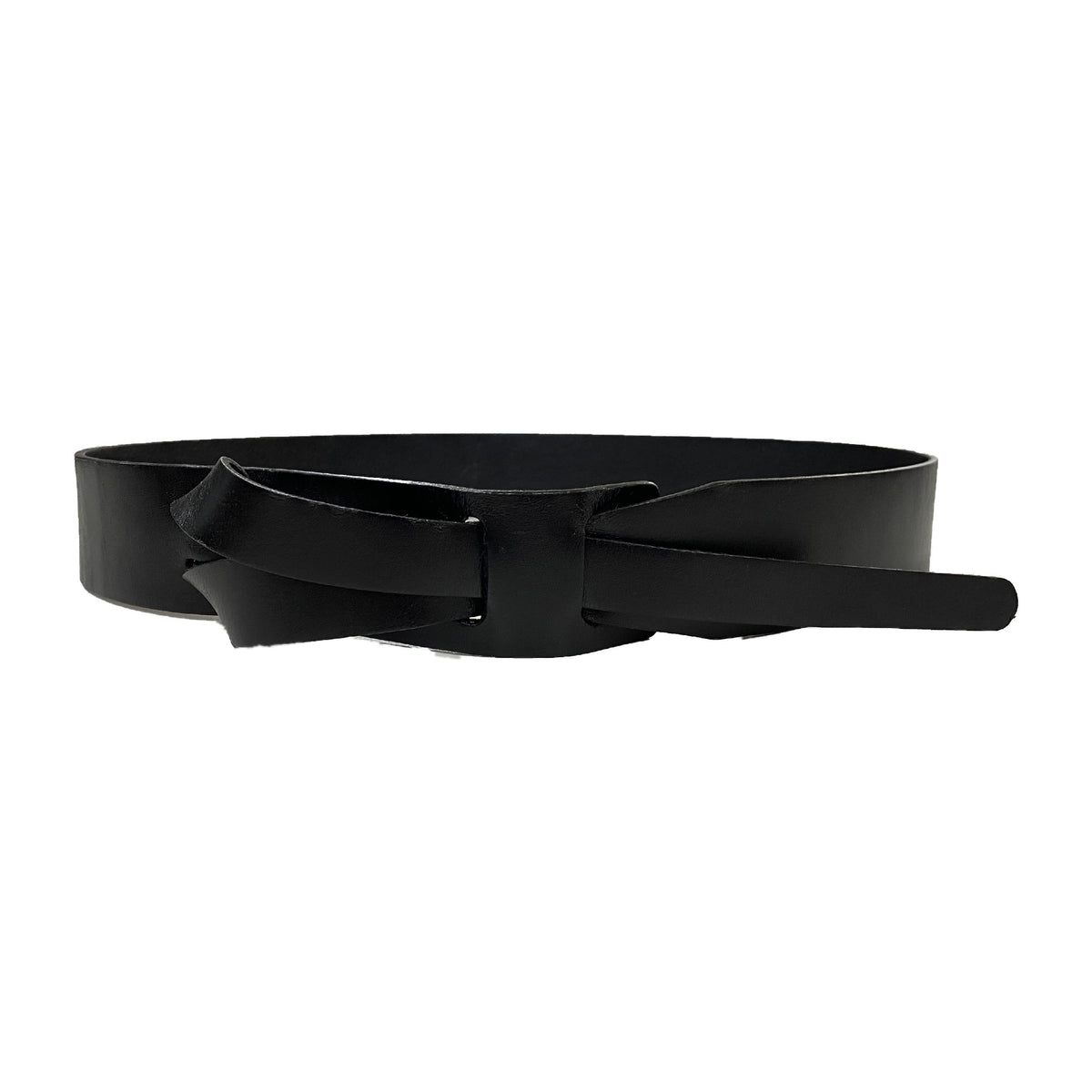 FRESHWATER - Black Genuine Leather Knot Waist belt – Addison Road