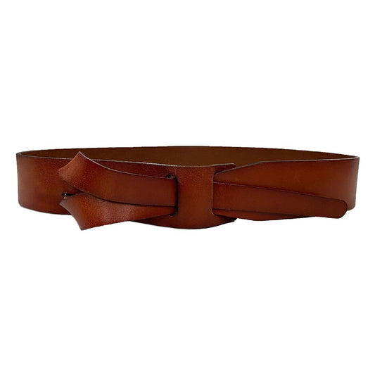 FRESHWATER - Brown Genuine Leather Knot Waist belt Womens Belt Addison Road