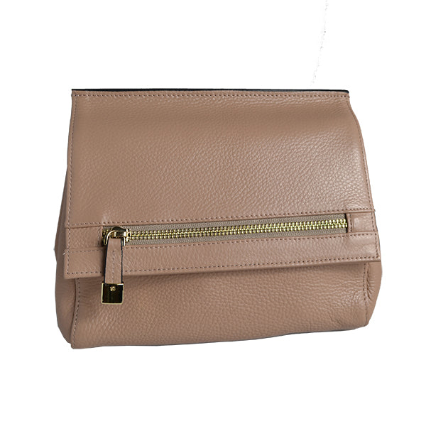 HUNTERS HILL-  Nude Genuine Leather Crossbody Shoulder Bag Bag Addison Road