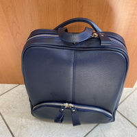 KINGSCLIFF - Navy Premium Genuine Leather Backpack Womens Bag Addison Road
