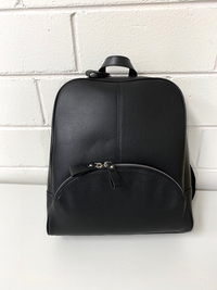 KINGSCLIFF - Black Premium Genuine Leather Backpack Womens Bag Addison Road