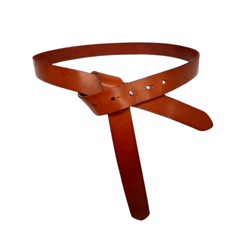 Ivy - Women's Tan Leather Belt with Stud Closure | Addison Road