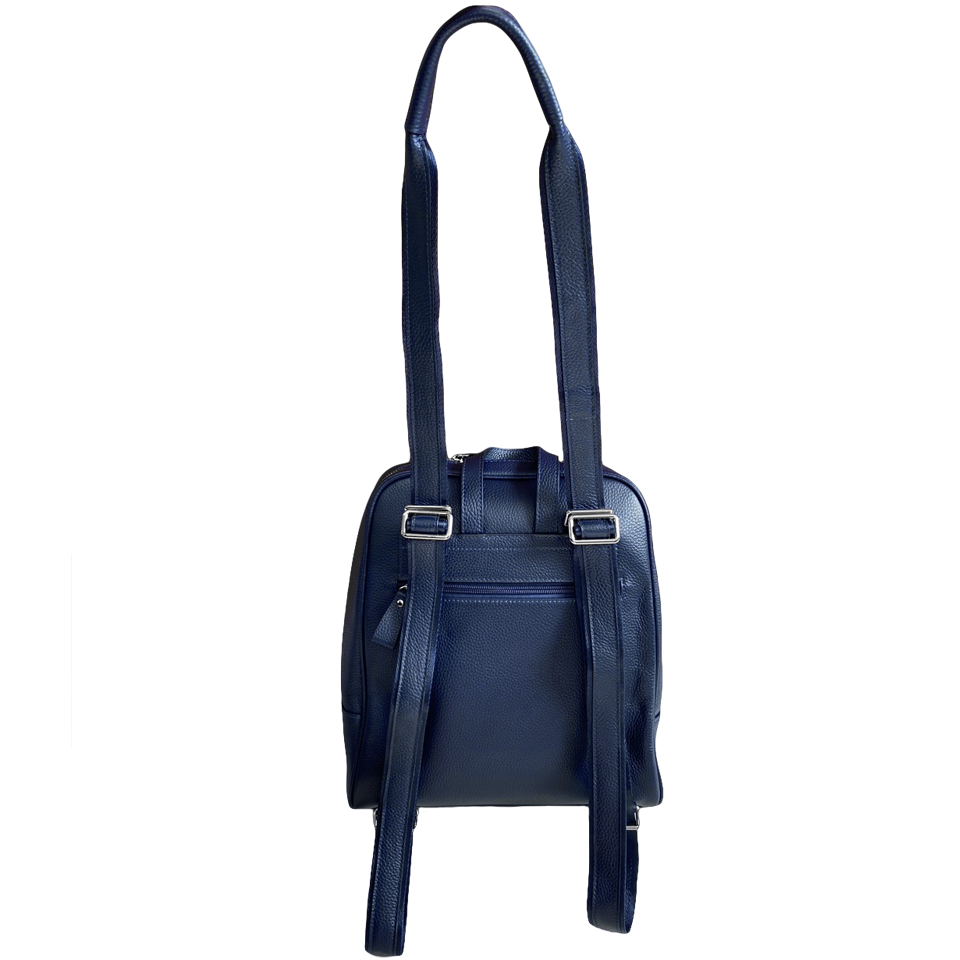 KINGSCLIFF - Navy Premium Genuine Leather Backpack Womens Bag Addison Road