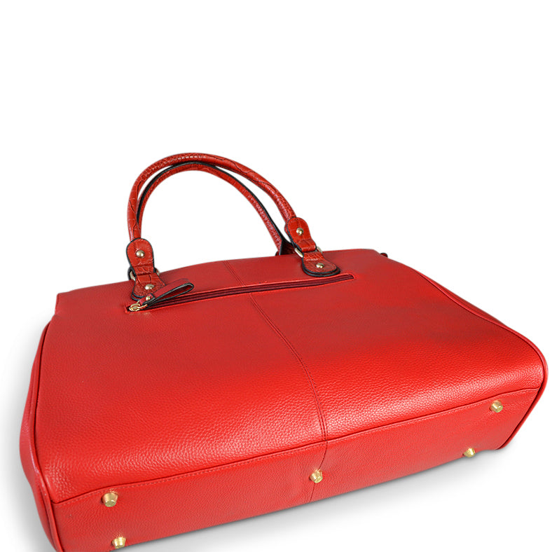 ROTHBURY Red Leather Weekender Overnight Business Bag Bag Addison Road