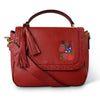 YAMBA - Addison Road  - Red Pebbled Leather Structured Bag - CLEARANCE Sale Addison Road