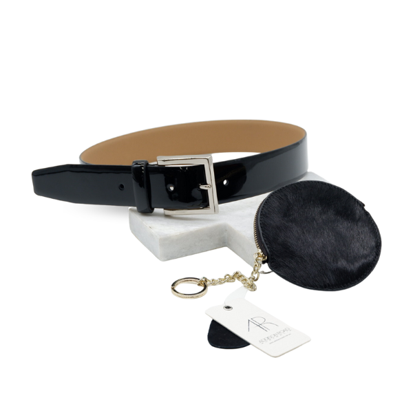 Gift Set | GRACE Leather Belt & LORN Calfhair Key Ring Coin Purse