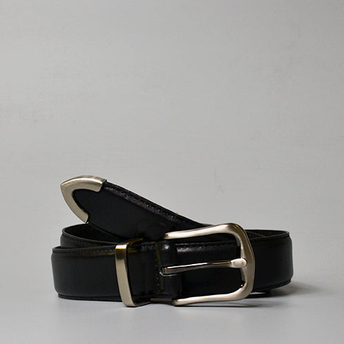 Surry Hills Women s Black Genuine Leather Belt with Silver Buckle